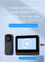 X7 Smart Video Doorbell with 4.3 Inch HD Screen, WiFi, Battery Powered Wireless Cat Eye Security Camera - Image 4