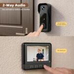 X6 Video Doorbell with 4.3'' Monitor, 2.4G Wireless Intercom Doorbell System, Non-WiFi Live View, Two-Way Audio, 130° HD Camera, IR Night Vision, Easy Installation for Home Security - Image 2
