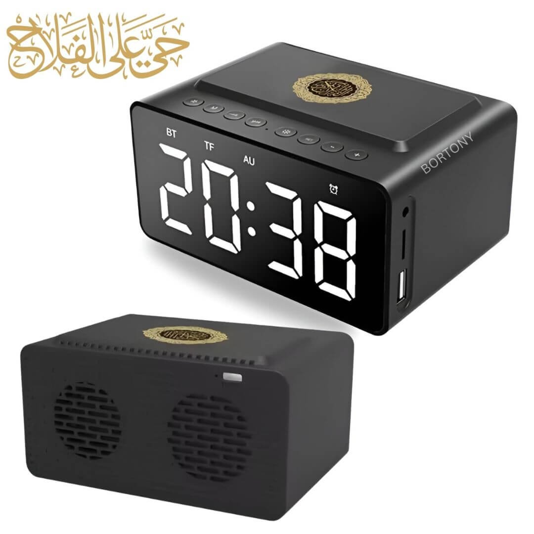 Digital Azan Clock Quran Speaker, AZAN MP3 Player Remote and APP Control Portable Bluetooth Quran Speaker Muslim Prayer Azan Speaker, Eid hajj Gift for Parents Digital Azan Clock Quran Speaker, AZAN MP3 Player Remote and APP Control Portable Bluetooth Quran Speaker Muslim Prayer Azan Speaker, Eid hajj Gift for Parents