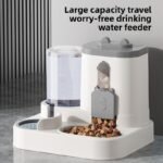Plastic Portable Stylish Luxurious Pet Feeder Water Dispenser Large-Capacity Cat & Dog Food Bowl Manual Operation