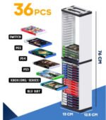 36-Tier Game Disc Holder Storage Tower – PS5 Game Disc Rack Stand, Video Game Storage Organizer Compatible with PS5, PS4, Xbox & Nintendo Games - Image 7