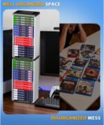 36-Tier Game Disc Holder Storage Tower – PS5 Game Disc Rack Stand, Video Game Storage Organizer Compatible with PS5, PS4, Xbox & Nintendo Games - Image 5