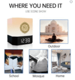 Touch Lamp Azan Clock Quran Cube Speaker QB303 - Image 3