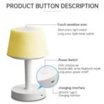 Desk Lamp Qur'an Speaker-Bluetooth, 7 Colors LED Touch Table Lamp 16 Reciters Plus 16 Translations (SQ917) White - Image 4