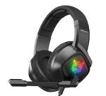 K19 Professional Gaming Headphone with RGB Backlight – High-Quality Stereo Sound, Noise-Cancelling Microphone, Adjustable Headband, Soft Cushioned Ear Pads – Ideal for Gaming, Streaming, and Communication – Compatible with PC, PS4, Xbox, and Mobile Devices