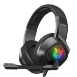 K19 Professional Gaming Headphone with RGB Backlight – High-Quality Stereo Sound, Noise-Cancelling Microphone, Adjustable Headband, Soft Cushioned Ear Pads – Ideal for Gaming, Streaming, and Communication – Compatible with PC, PS4, Xbox, and Mobile Devices