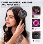 Scalp Massager Brush with Oil Applicator - Cordless Electric Hair Scalp Messenger, Shiatsu Head Massage, IPX7 Waterproof, Portable Deep Head Massager Comb For Hair Growth & Head Relaxation - Image 5