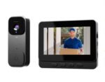 X7 Smart Video Doorbell with 4.3 Inch HD Screen, WiFi, Battery Powered Wireless Cat Eye Security Camera